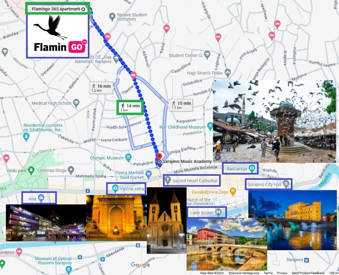 Flamingo 365 - Near City Center With Free Parking Сараєво Екстер'єр фото